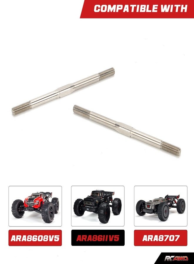 RCAWD مشبك ربط RCAWD M5X89mm لسيارات ARRMA 6S 1/8 Kraton Notorious Outcast Talion 6S و 1/7 Fireteam 6S، قطع غيار قضيب ربط من الفولاذ المقاوم للصدأ #AR330221#ARAC9393#ARA330662 - Image 2